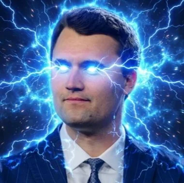 A man in a suit with lightnings on his face