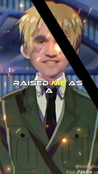 A cartoon character with a green jacket and a black tie