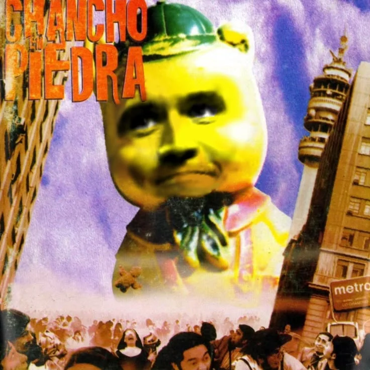 A picture of a man in a yellow shirt and a green hat