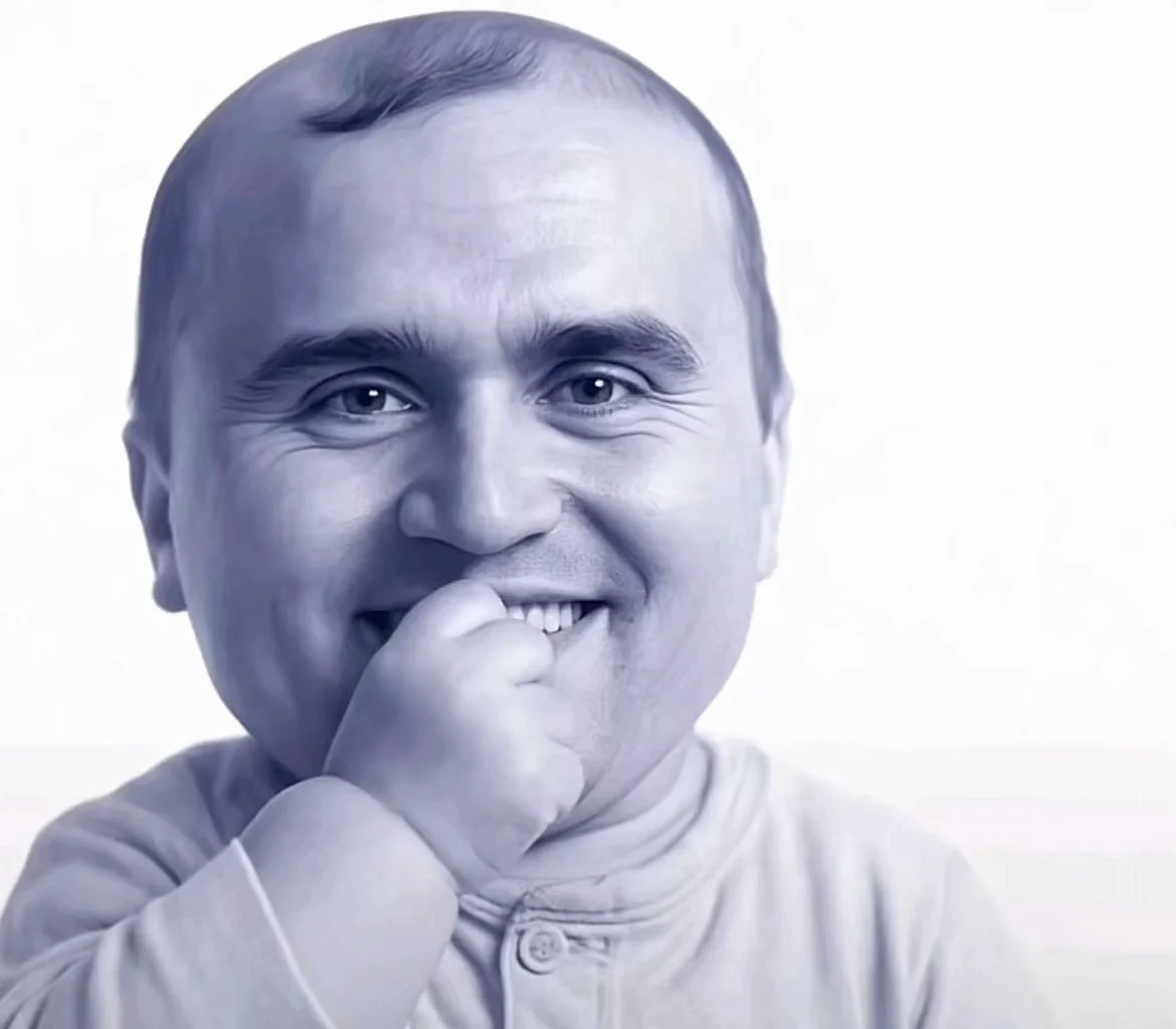 A man with a tooth in his mouth