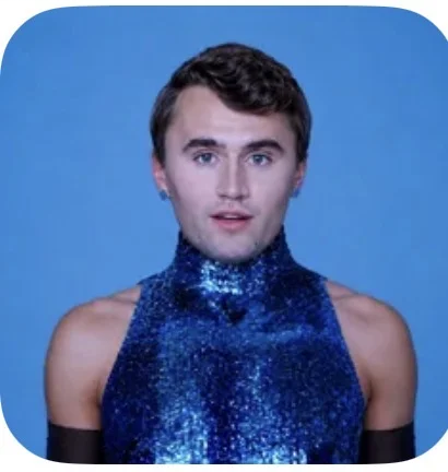 A man in a blue shirt and a blue scarf